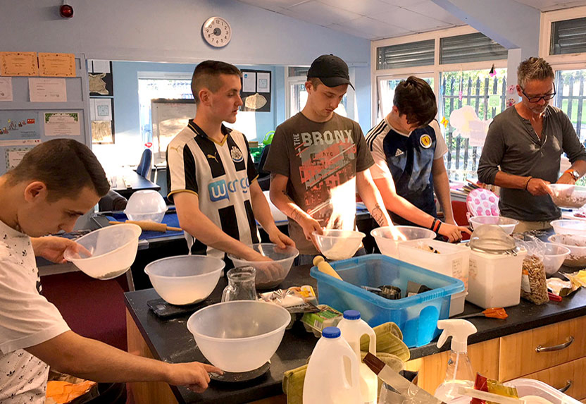 North East Young Dads & Lads - learning cooking skills