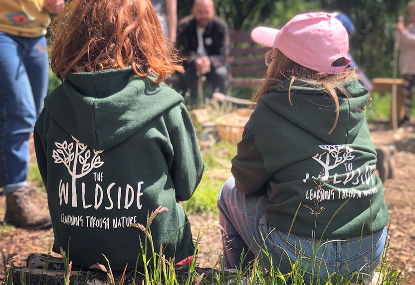 children at The Wildside Forest School
